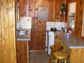 Private kitchen - Studio Deluxe Cabin Thirty Minutes to Mt Rushmore - In Rapid City On Canyon Lake Thirty Minutes from Mt Rushmore (Rapid City)