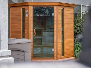 Exterior detail - Home oasis with sauna, jacuzzi, pool & heated gazebo! (Clovis)