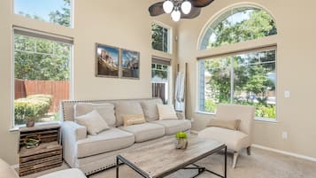 Smart TV, chimenea y tenis de mesa