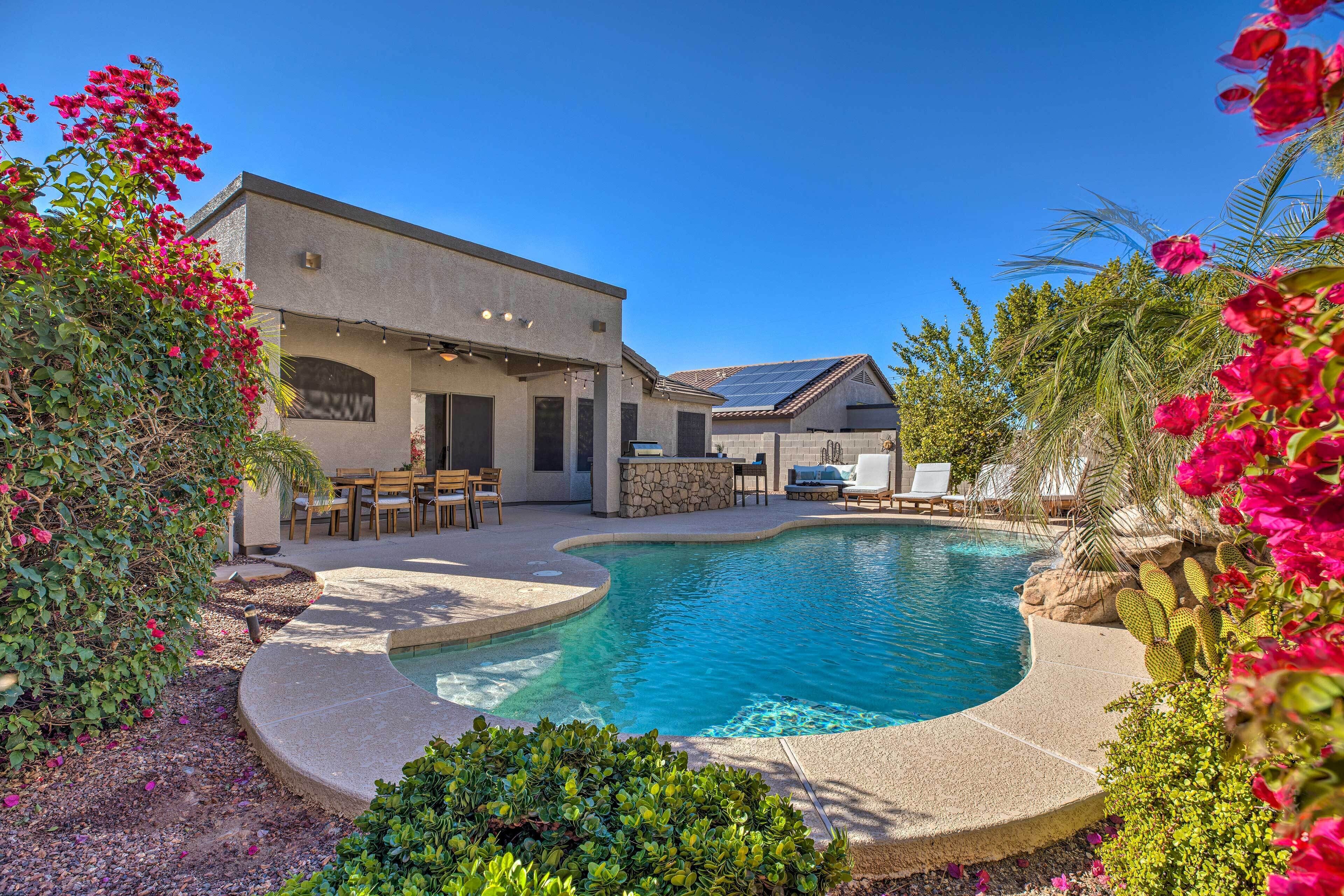 Estrella Oasis w/ Private Pool & Gas Fire Pit!