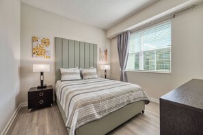 4 bedrooms, iron/ironing board, travel cot, WiFi