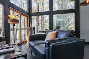 TV - Woodland Loft 1 - Modern-Industrial Mountain Getaway for Two (Bryson City)