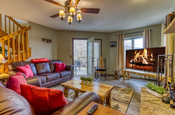 Family House, 3 Bedrooms, Non Smoking, Mountain View | Living area | Flat-screen TV, foosball - Tree Tops by HoneyBear Cabins (Gatlinburg)