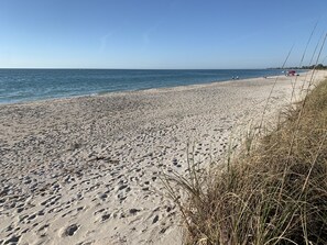 Beach nearby, sun loungers