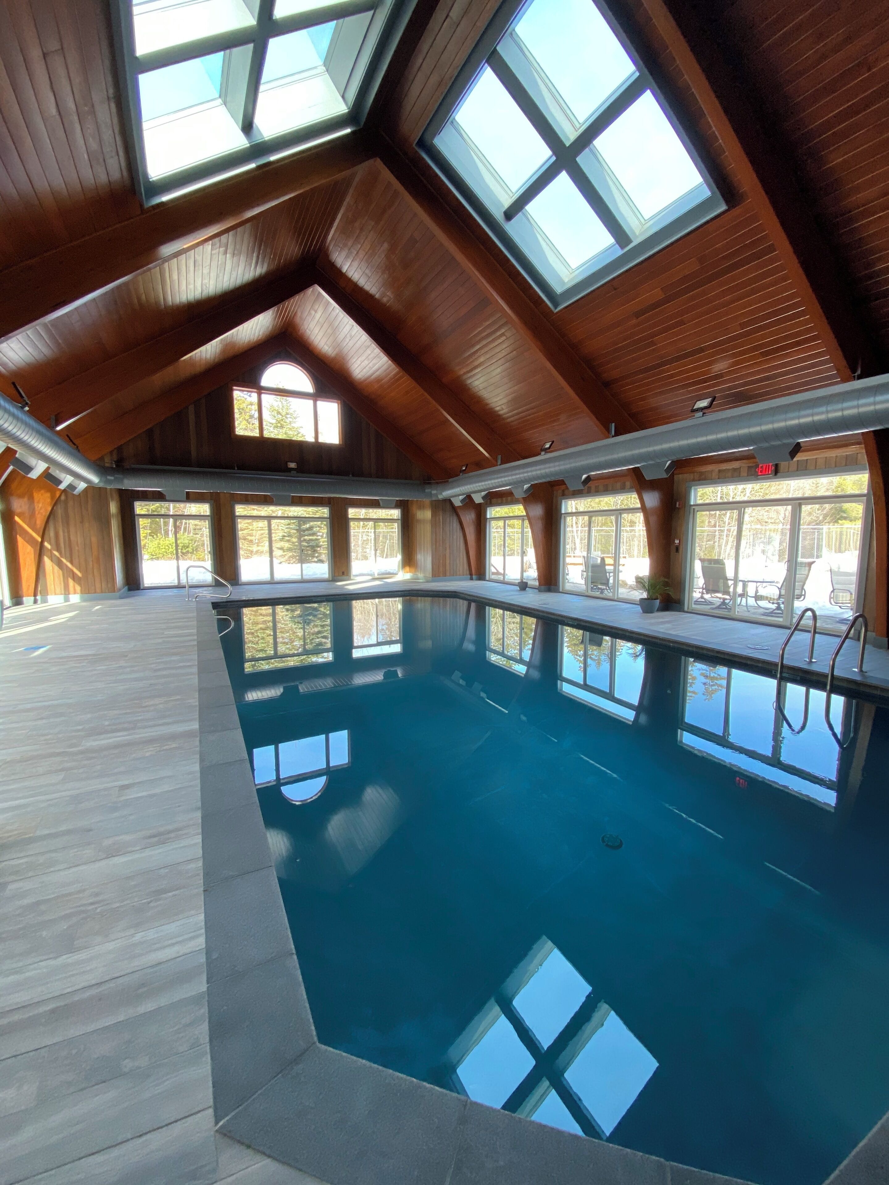 Indoor pool, a heated pool