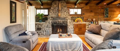 Fireplace, table tennis, books, offices