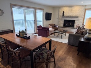 TV, fireplace, DVD player