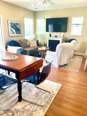 TV, fireplace, ping pong, books - Ocean Views without Oceanfront Prices, just steps from the Beach with Lifeguards (Holgate/ Beach Haven)