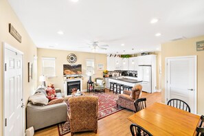 TV, fireplace, table tennis, books - Ocean Views without Oceanfront Prices, just steps from the Beach with Lifeguards (Holgate/ Beach Haven)