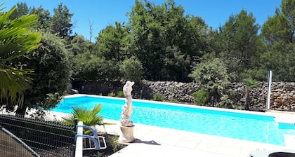 Totally private 8 adults plus 2 children luxe villa with heated swimming pool