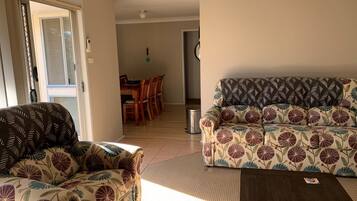 Una televisión, una chimenea