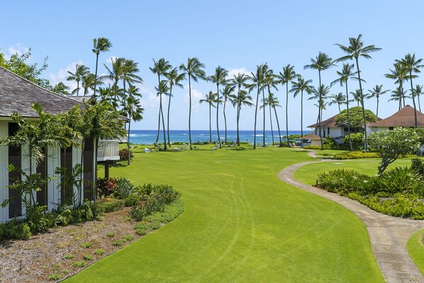 Property grounds - New Remodel & Rare Find #35 w/ Oceanview, AC, and corner unit! Look no further! (Koloa)