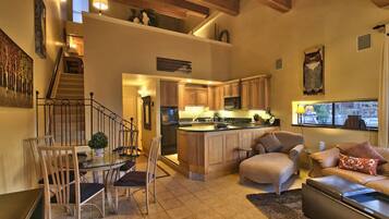 TV, fireplace, DVD player, stereo