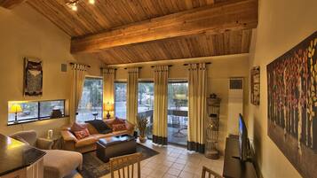 TV, fireplace, DVD player, stereo