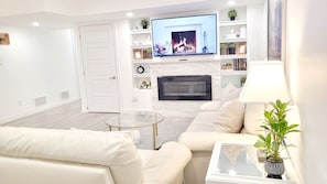 Smart TV, chimenea y servicios de streaming