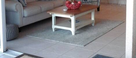 Televisión, reproductor de DVD, videoteca y estéreo