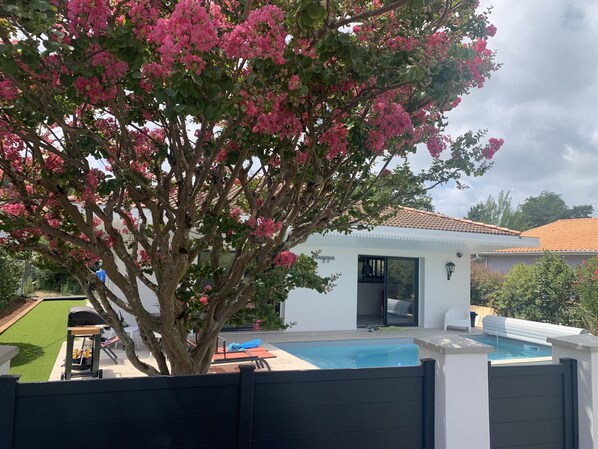 Piscine extérieure, piscine chauffée