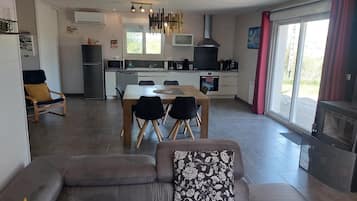 TV, fireplace, video games, DVD player