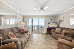 TV, DVD player, stereo