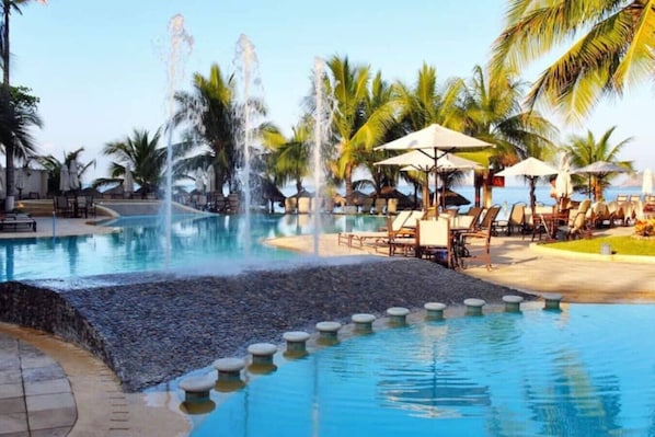 A heated pool