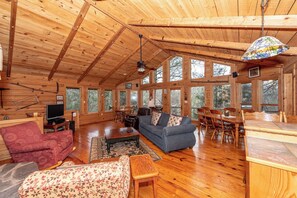 Fernseher, Kamin, DVD-Player