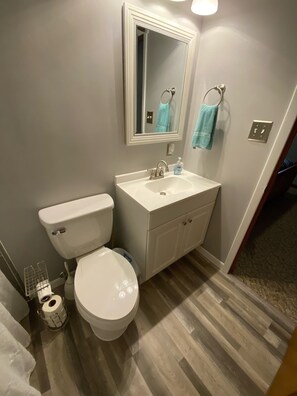 Ensemble douche/baignoire, sĂšche-cheveux, serviettes fournies