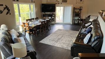 Smart TV, video games, DVD player, video library