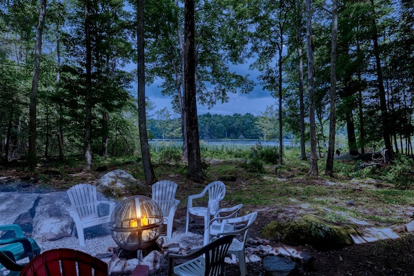 Enjoy the sunset around the firepit.