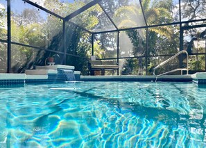 Outdoor pool, a heated pool