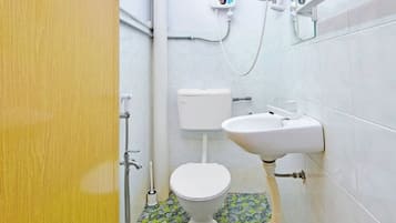 Shower, bidet, soap, shampoo
