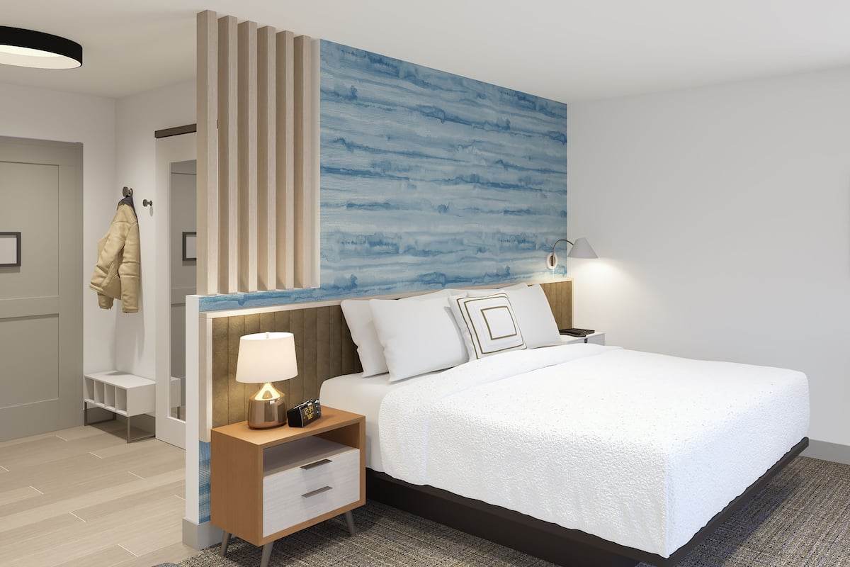 1 dormitorio, escritorio, espacio para trabajar con un portátil