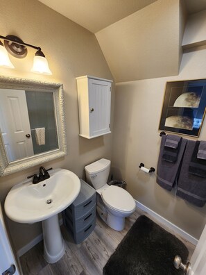 Combined shower/bathtub