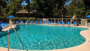 Outdoor pool, a heated pool