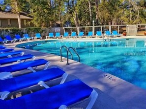 Outdoor pool, a heated pool