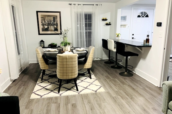 Dining table and breakfast counter
