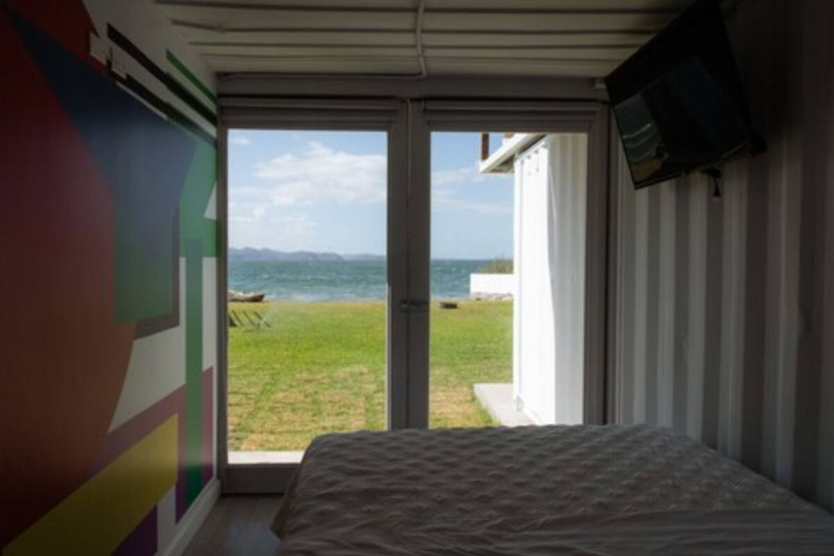 studio, 1 queen bed, beachfront view | view from room