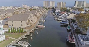 Stunning marina views from a waterfront location.