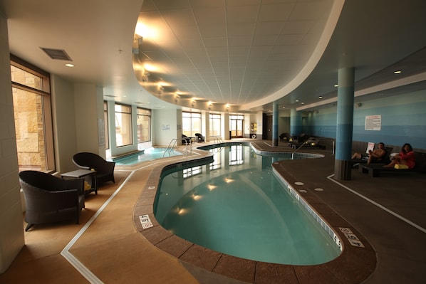 Indoor pool, seasonal outdoor pool, pool loungers - Grand Falls Casino & Golf Resort (Larchwood)