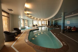 Indoor pool, seasonal outdoor pool, sun loungers