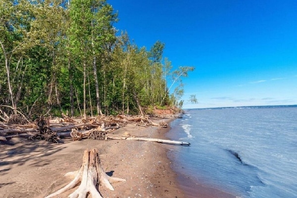 Playa en los alrededores, camastros y toallas de playa