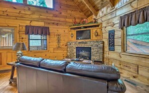 Télévision, cheminée