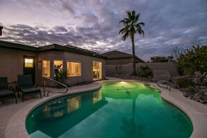 Outdoor pool, a heated pool