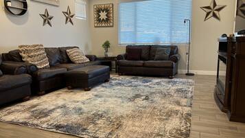 Smart TV, fireplace, printers