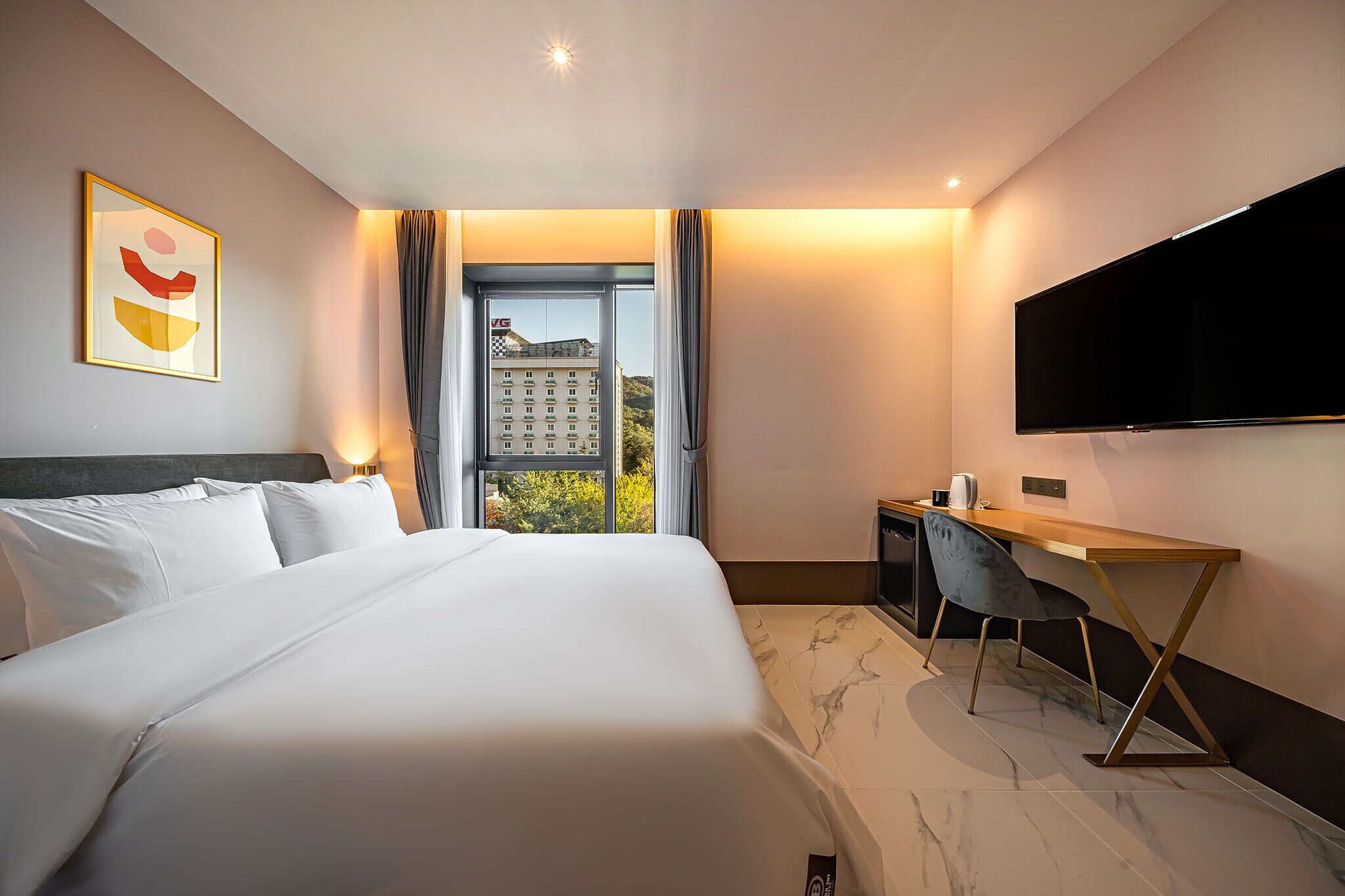 standard double room | premium bedding, down duvets, desk, soundproofing