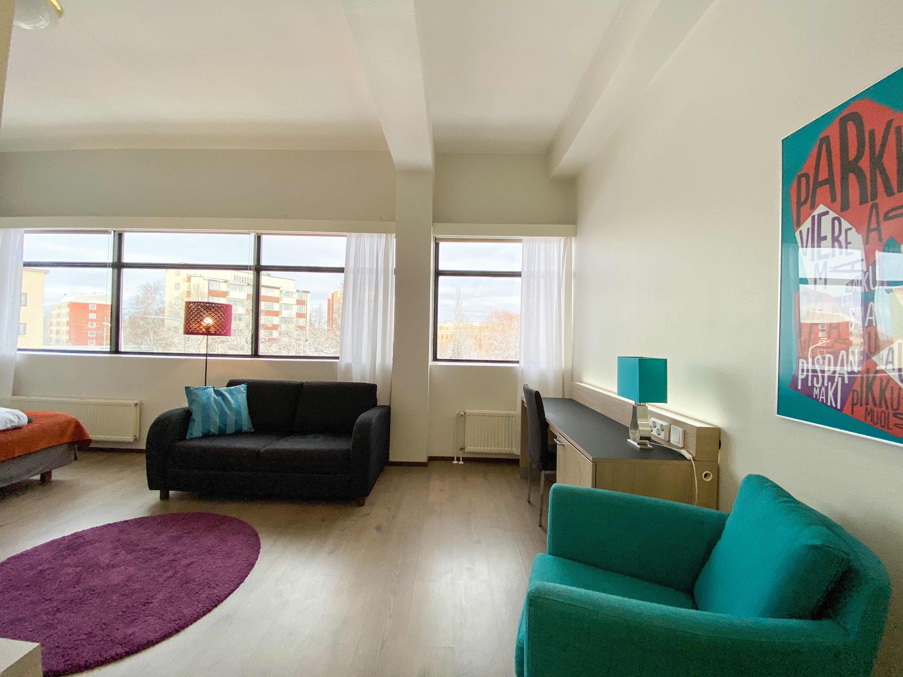 Kahden hengen superior-huone | Työpöytä, kannettavalle tietokoneelle sopiva työtila, pimennysverhot