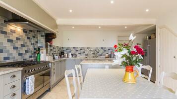 Fridge, microwave, dishwasher