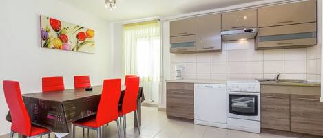 Apartment | Private kitchen | Dining tables