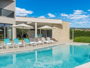 Pool - A Modern Luxury Villa With a Crystal-clear Swimming Pool and Cultivated Garden (Tinjan)