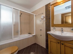 Hair dryer, towels
