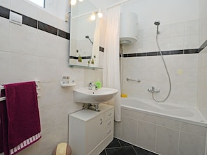 Hair dryer, towels